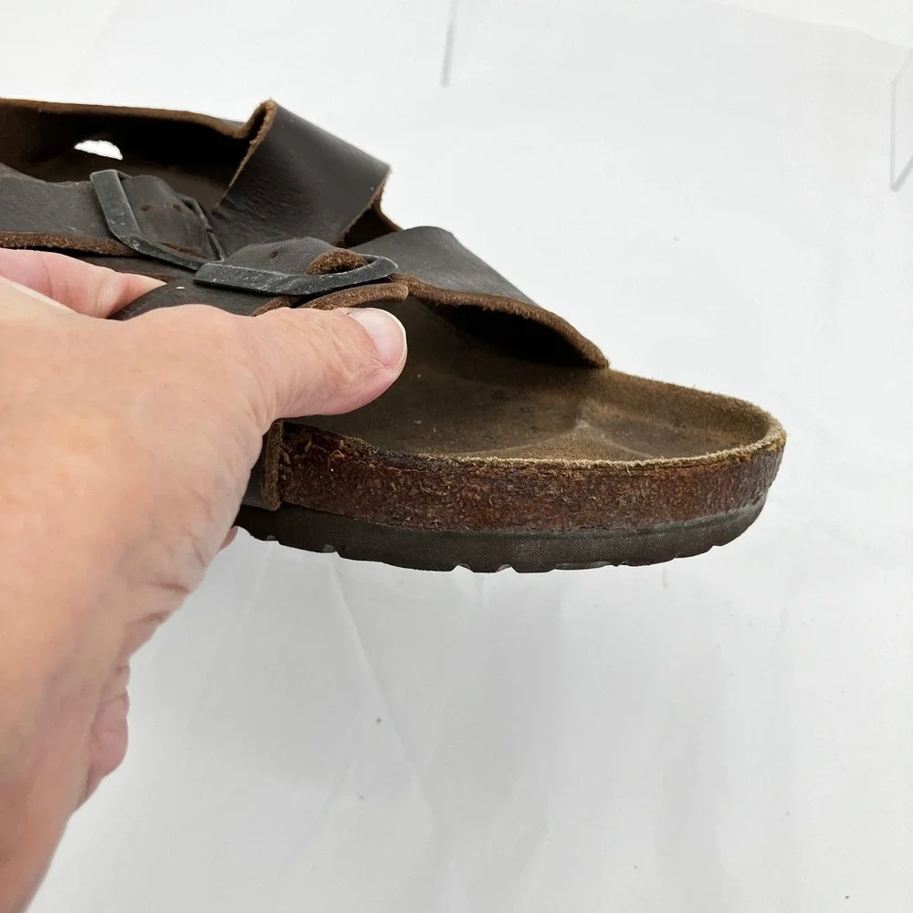 Birkenstock Sandals Milano EU 44 L13 M11 Brown Oiled Leather Backstrap